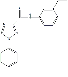 N-(3-ethylphenyl)-1-(4-methylphenyl)-1H-1,2,4-triazole-3-carboxamide Struktur