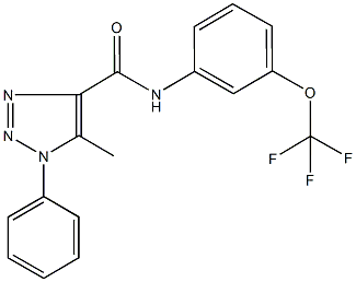 5-methyl-1-phenyl-N-[3-(trifluoromethoxy)phenyl]-1H-1,2,3-triazole-4-carboxamide Struktur