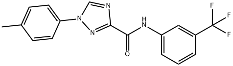 1-(4-methylphenyl)-N-[3-(trifluoromethyl)phenyl]-1H-1,2,4-triazole-3-carboxamide Struktur