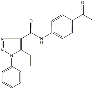 N-(4-acetylphenyl)-5-ethyl-1-phenyl-1H-1,2,3-triazole-4-carboxamide Struktur