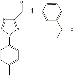 N-(3-acetylphenyl)-1-(4-methylphenyl)-1H-1,2,4-triazole-3-carboxamide Struktur