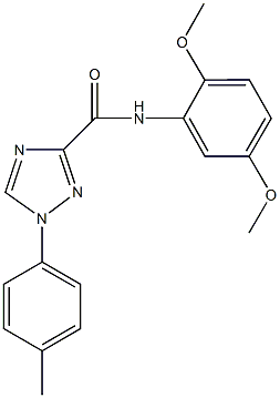 N-(2,5-dimethoxyphenyl)-1-(4-methylphenyl)-1H-1,2,4-triazole-3-carboxamide Struktur