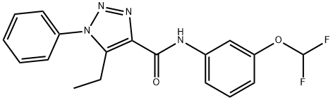 N-[3-(difluoromethoxy)phenyl]-5-ethyl-1-phenyl-1H-1,2,3-triazole-4-carboxamide Struktur