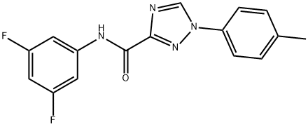 N-(3,5-difluorophenyl)-1-(4-methylphenyl)-1H-1,2,4-triazole-3-carboxamide Struktur