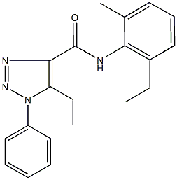 5-ethyl-N-(2-ethyl-6-methylphenyl)-1-phenyl-1H-1,2,3-triazole-4-carboxamide Struktur