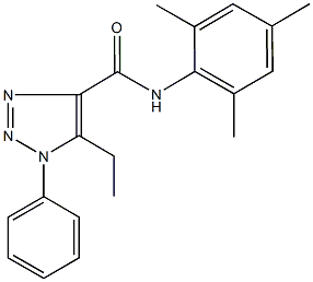 5-ethyl-N-mesityl-1-phenyl-1H-1,2,3-triazole-4-carboxamide Struktur