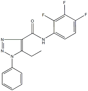 5-ethyl-1-phenyl-N-(2,3,4-trifluorophenyl)-1H-1,2,3-triazole-4-carboxamide Struktur