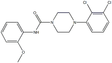 4-(2,3-dichlorophenyl)-N-(2-methoxyphenyl)-1-piperazinecarboxamide Struktur