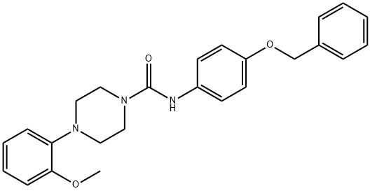 N-[4-(benzyloxy)phenyl]-4-(2-methoxyphenyl)-1-piperazinecarboxamide Struktur