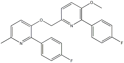 2-(4-fluorophenyl)-3-{[6-(4-fluorophenyl)-5-methoxy-2-pyridinyl]methoxy}-6-methylpyridine Struktur