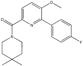 6-[(4,4-dimethyl-1-piperidinyl)carbonyl]-2-(4-fluorophenyl)-3-pyridinyl methyl ether Struktur