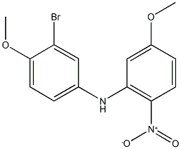 N-(3-bromo-4-methoxyphenyl)-5-methoxy-2-nitroaniline Struktur