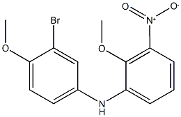 N-(3-bromo-4-methoxyphenyl)-2-methoxy-3-nitroaniline Struktur