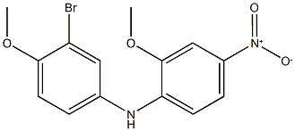 N-(3-bromo-4-methoxyphenyl)-2-methoxy-4-nitroaniline Struktur