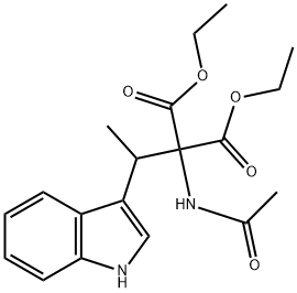 diethyl 2-(acetylamino)-2-[1-(1H-indol-3-yl)ethyl]malonate Struktur