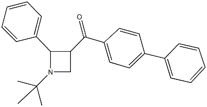 [1,1'-biphenyl]-4-yl(1-tert-butyl-2-phenyl-3-azetidinyl)methanone Struktur