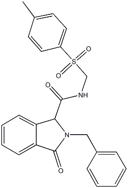 2-benzyl-N-{[(4-methylphenyl)sulfonyl]methyl}-3-oxo-1-isoindolinecarboxamide Struktur