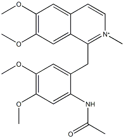 1-[2-(acetylamino)-4,5-dimethoxybenzyl]-6,7-dimethoxy-2-methylisoquinolinium Struktur