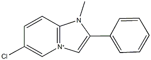 6-chloro-1-methyl-2-phenyl-1H-imidazo[1,2-a]pyridin-4-ium Struktur