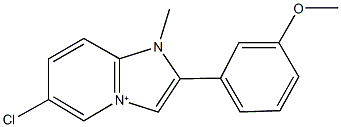 6-chloro-2-(3-methoxyphenyl)-1-methyl-1H-imidazo[1,2-a]pyridin-4-ium Struktur