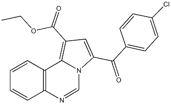 ethyl 3-(4-chlorobenzoyl)pyrrolo[1,2-c]quinazoline-1-carboxylate Struktur