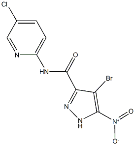 4-bromo-N-(5-chloro-2-pyridinyl)-5-nitro-1H-pyrazole-3-carboxamide Struktur