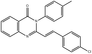 2-[2-(4-chlorophenyl)vinyl]-3-(4-methylphenyl)-4(3H)-quinazolinone Struktur