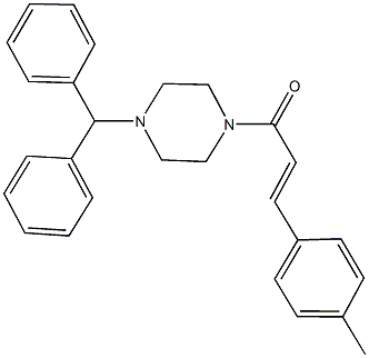 1-benzhydryl-4-[3-(4-methylphenyl)acryloyl]piperazine Struktur