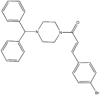 1-benzhydryl-4-[3-(4-bromophenyl)acryloyl]piperazine Struktur