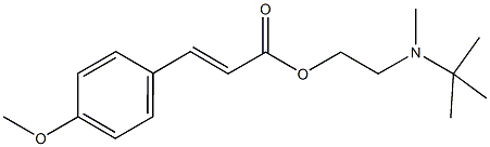 2-[tert-butyl(methyl)amino]ethyl 3-(4-methoxyphenyl)acrylate Struktur