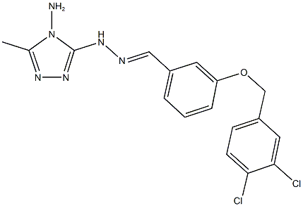 3-[(3,4-dichlorobenzyl)oxy]benzaldehyde (4-amino-5-methyl-4H-1,2,4-triazol-3-yl)hydrazone Struktur