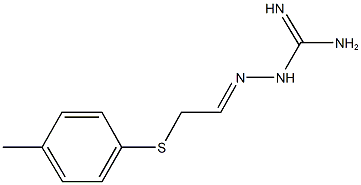 2-{2-[(4-methylphenyl)sulfanyl]ethylidene}hydrazinecarboximidamide Struktur