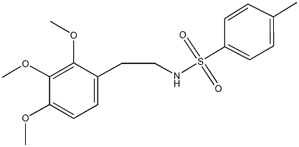 4-methyl-N-[2-(2,3,4-trimethoxyphenyl)ethyl]benzenesulfonamide Struktur