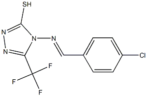 4-[(4-chlorobenzylidene)amino]-5-(trifluoromethyl)-4H-1,2,4-triazol-3-yl hydrosulfide Struktur