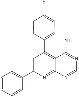 5-(4-chlorophenyl)-7-phenylpyrido[2,3-d]pyrimidin-4-ylamine Struktur