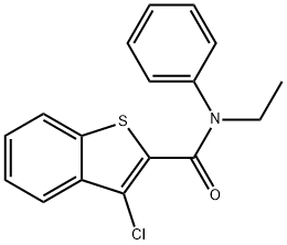 3-chloro-N-ethyl-N-phenyl-1-benzothiophene-2-carboxamide Struktur