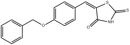 5-[4-(benzyloxy)benzylidene]-2-thioxo-1,3-thiazolidin-4-one Struktur