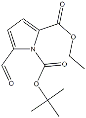 1-tert-butyl 2-ethyl 5-formyl-1H-pyrrole-1,2-dicarboxylate Struktur