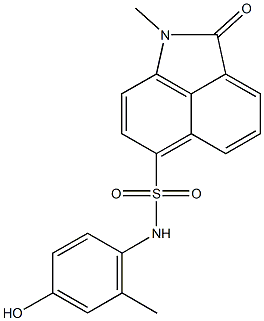 N-(4-hydroxy-2-methylphenyl)-1-methyl-2-oxo-1,2-dihydrobenzo[cd]indole-6-sulfonamide Struktur