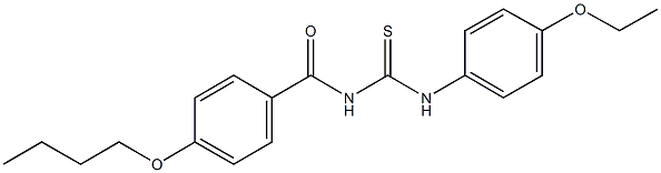 N-(4-butoxybenzoyl)-N'-(4-ethoxyphenyl)thiourea Struktur