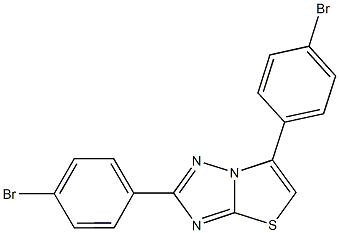 2,6-bis(4-bromophenyl)[1,3]thiazolo[3,2-b][1,2,4]triazole Struktur