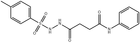 4-{2-[(4-methylphenyl)sulfonyl]hydrazino}-4-oxo-N-phenylbutanamide Struktur