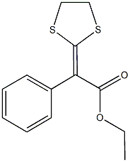 ethyl1,3-dithiolan-2-ylidene(phenyl)acetate Struktur