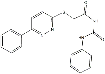 N-phenyl-N'-{[(6-phenyl-3-pyridazinyl)sulfanyl]acetyl}urea Struktur