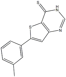 6-(3-methylphenyl)thieno[3,2-d]pyrimidine-4(3H)-thione Struktur