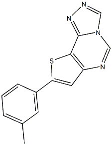 8-(3-methylphenyl)thieno[2,3-e][1,2,4]triazolo[4,3-c]pyrimidine Struktur