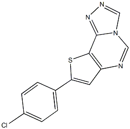 8-(4-chlorophenyl)thieno[2,3-e][1,2,4]triazolo[4,3-c]pyrimidine Struktur