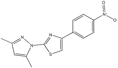 2-(3,5-dimethyl-1H-pyrazol-1-yl)-4-{4-nitrophenyl}-1,3-thiazole Struktur