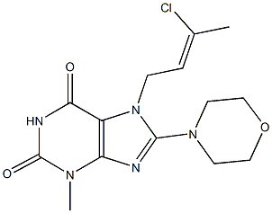 7-(3-chloro-2-butenyl)-3-methyl-8-(4-morpholinyl)-3,7-dihydro-1H-purine-2,6-dione Struktur