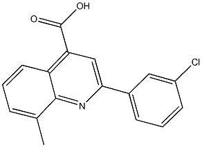 2-(3-chlorophenyl)-8-methyl-4-quinolinecarboxylic acid Struktur